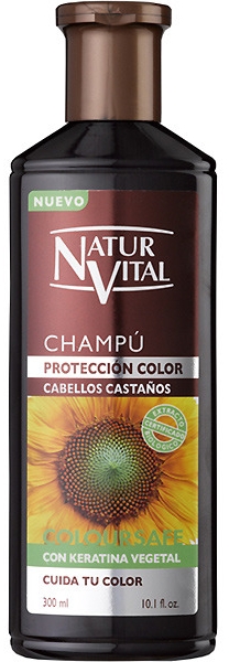 Szampon utrwalający kolor włosów farbowanych - Natur Vital Coloursafe Henna Colour Shampoo Chestnut Hair — Zdjęcie N1