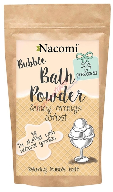 Puder do kąpieli Pomarańczowy sorbet - Nacomi Sunny Orange Sorbet Bath Powder — фото N1
