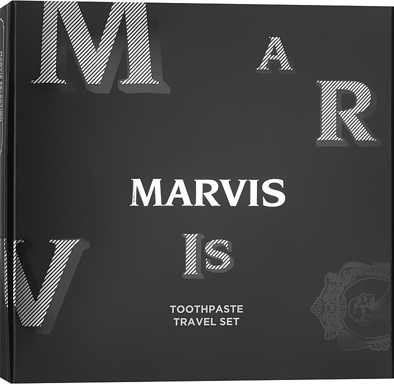 Zestaw Toothpaste Travel Set - Marvis (toothpast/25ml + mouthwash/30ml + toothbrush/1pcs) — Zdjęcie N1