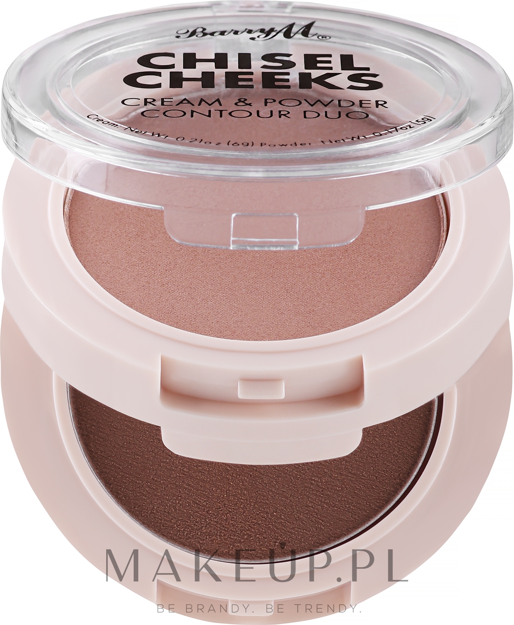 Paleta do konturowania - Barry M Chisel Cheeks Cream & Powder Contour Duo — Zdjęcie Light - CPCP1