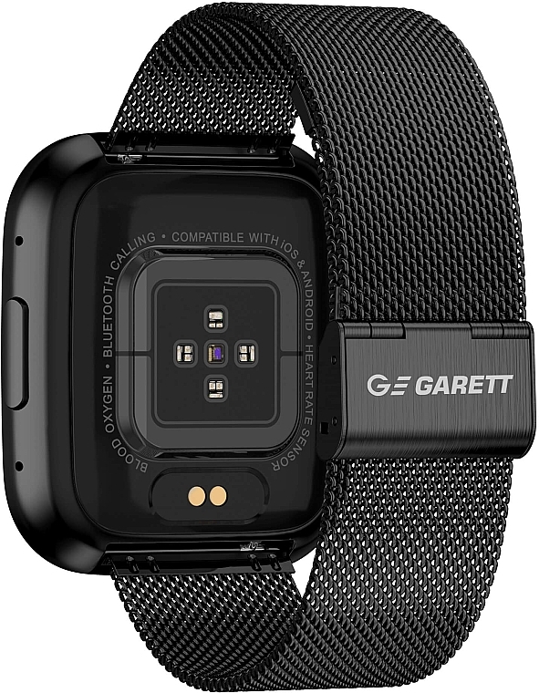 Smartwatch, czarny metal - Garett Smartwatch GRC STYLE Black Steel — Zdjęcie N5