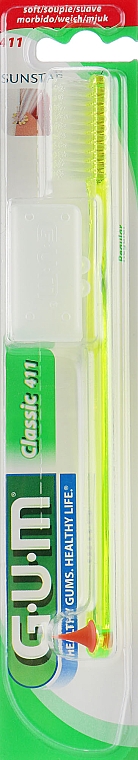 Szczoteczka do zębów Classic 411, miękka, żółta - G.U.M Soft Regular Toothbrush — Zdjęcie N1