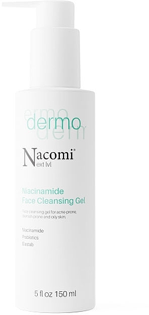 Detoksykujący żel do twarzy z węglem aktywnym - Nacomi Next Level Dermo Niacinamide Facial Cleansing Gel 