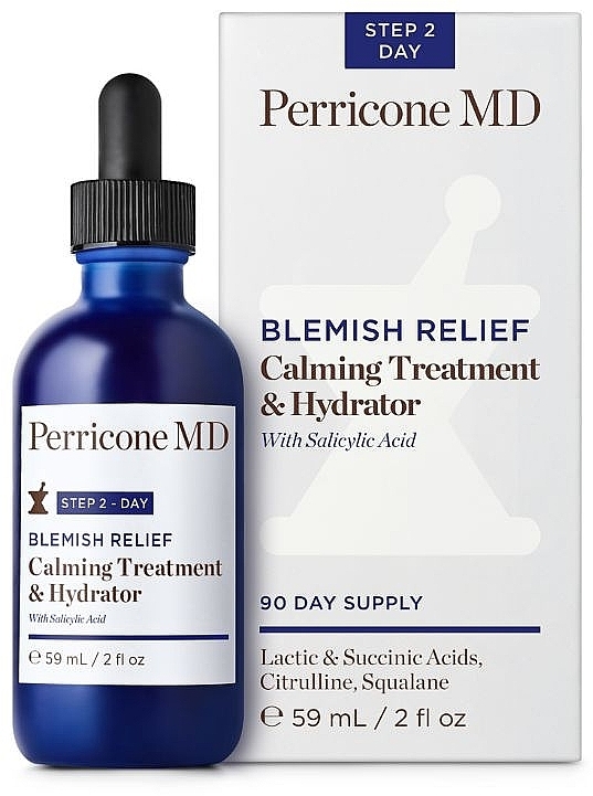 Kojąco-nawilżający zabieg do twarzy - Perricone Md Blemish Relief Calming Treatment And Hydrator — Zdjęcie N2