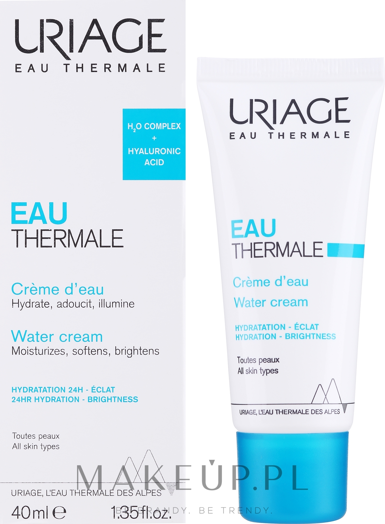 Lekki krem aktywnie nawilżający - Uriage Eau Thermale Water Cream — Zdjęcie 40 ml