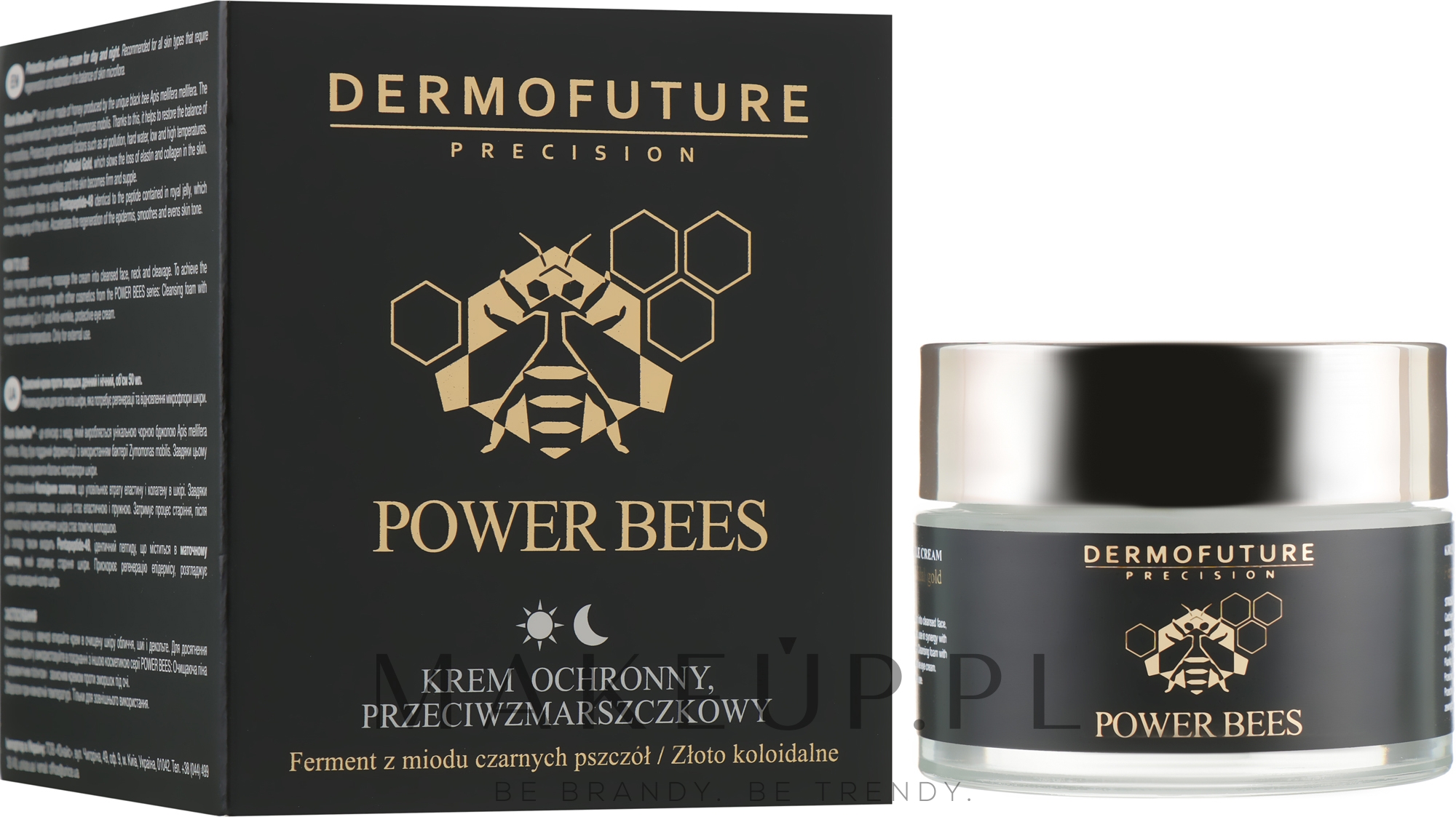Ochronny krem przeciwzmarszczkowy do twarzy na dzień i na noc - Dermofuture Power Bees Protective Anti-wrinkle Cream — Zdjęcie 50 ml