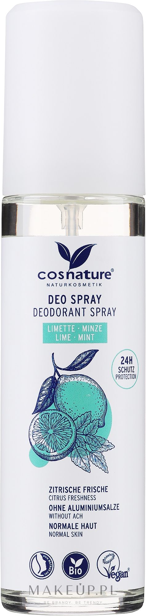 Dezodorant w sprayu Limonka i mięta - Cosnature — Zdjęcie 75 ml