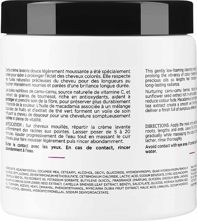 Oczyszczająca maska ​​do włosów farbowanych i z pasemkami - Christophe Robin Color Shield Cleansing Mask With Camu-Camu Berries — Zdjęcie N2