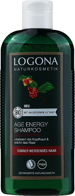 Szampon do włosów dojrzałych z kofeiną - Logona Hair Care Age Energy Shampoo — Zdjęcie N1