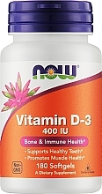 Kup Witamina D-3 w kapsułkach - Now Foods Vitamin D-3 400 IU Softgels