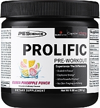 Kup Kompleks przedtreningowy Poncz z guawy i ananasa - PEScience Prolific Pre-Workout Guava Pineapple Punch