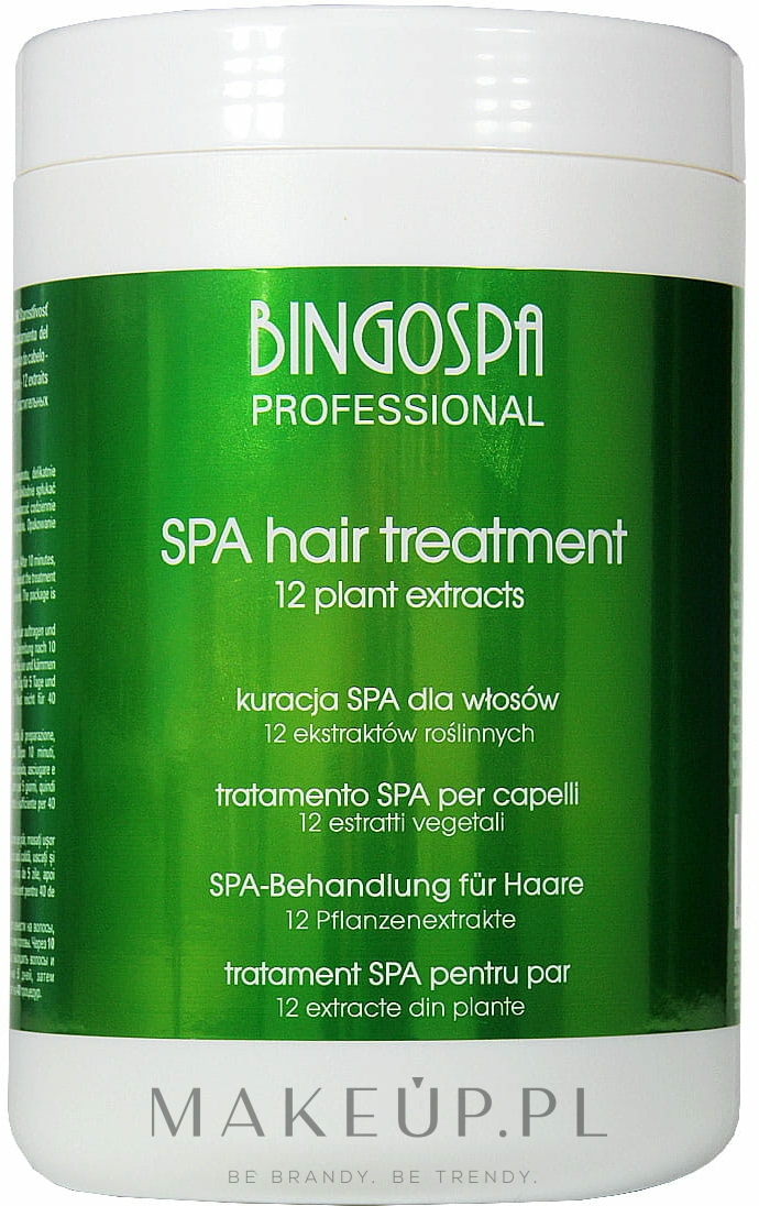 Kuracja spa do włosów 12 ekstraktów roślinnych - BingoSpa Spa Hair Treatment 12 Plants Extract — Zdjęcie 1000 g