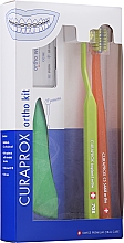 Kup Zestaw, opcja 35 (zielony, limonkowy, pomarańczowy) - Curaprox Ortho Kit (brush/1pcs + brushes 07,14,18/3pcs + UHS/1pcs + orthod/wax/1pcs + box)