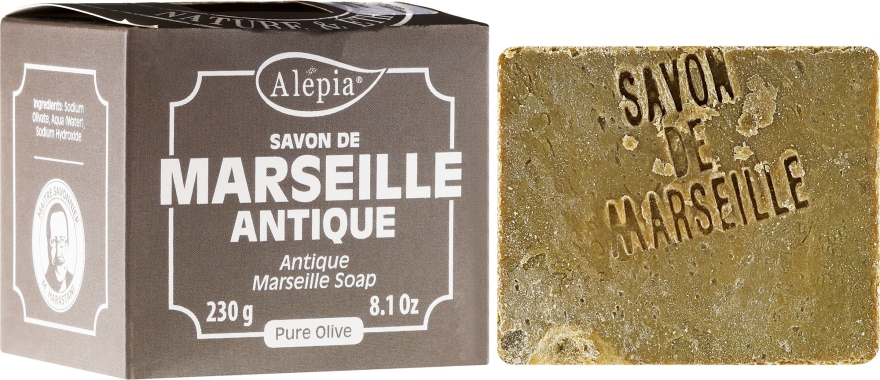 Mydło marsylskie z oliwą z oliwek - Alepia Antique Marseille Soap — Zdjęcie N1