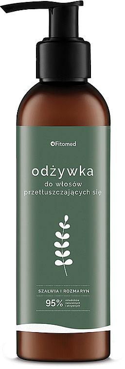 Ziołowa odżywka normalizująca do włosów przetłuszczających się - Fitomed Polskie zioła Zioła i biotyna