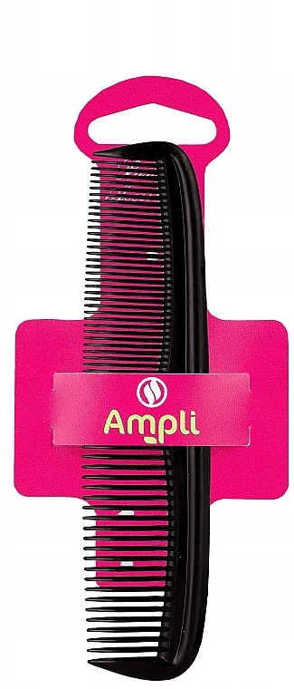 Grzebień do włosów, czarny, 13,6 cm - Ampli  — Zdjęcie N1