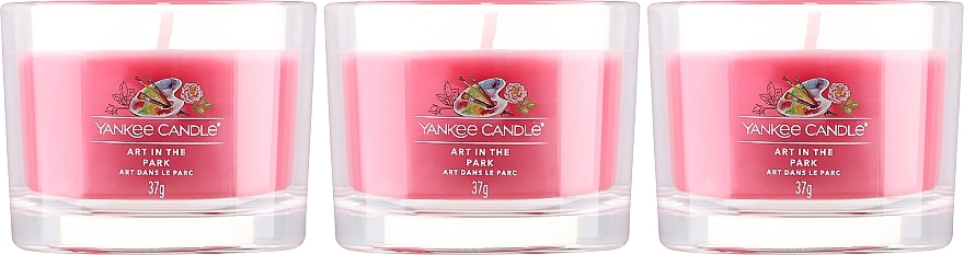 Zestaw - Yankee Candle Singnature Art in the Park (3xcandle/37g) — Zdjęcie N2