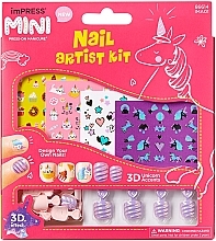 PRZECENA! Zestaw samoprzylepnych sztucznych paznokci - Kiss imPRESS Kids Nail Artist Kit * — Zdjęcie N2