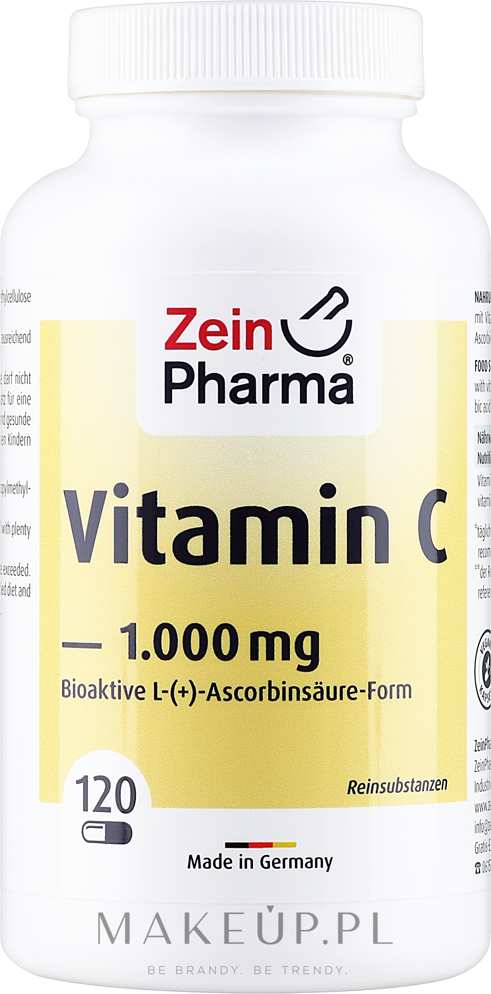 Suplement diety Witamina C w kapsułkach,1000 mg - ZeinPharma Vitamin C 1000 mg — Zdjęcie 120 szt.