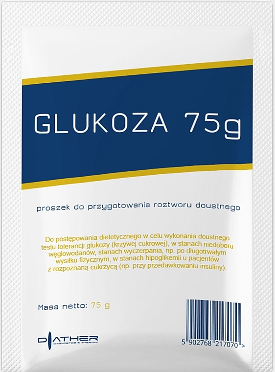 Glukoza, saszetka - Diather Diagnostics & Therapy Glukoza — Zdjęcie N1