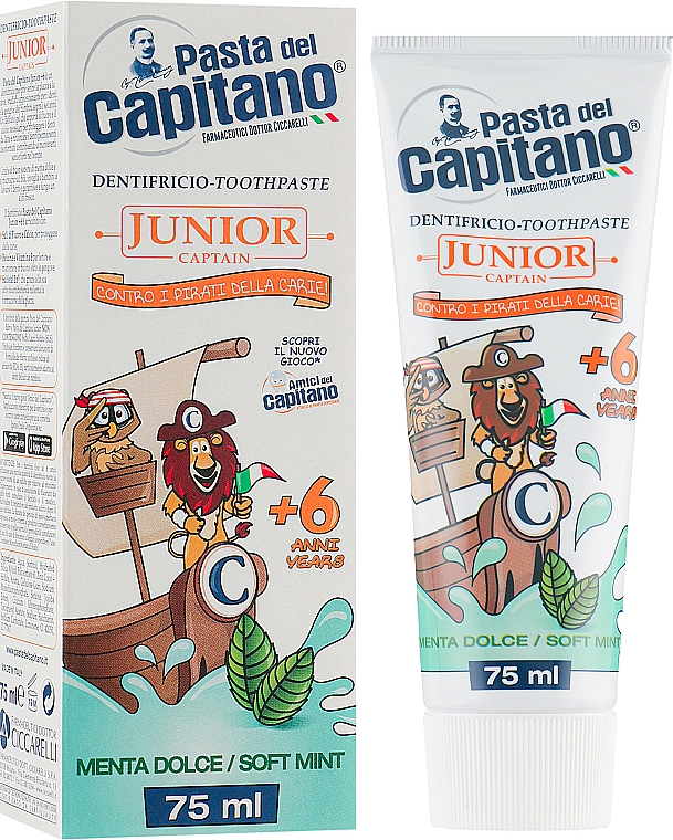 Pasta do zębów dla dzieci 6+ Słodka mięta - Pasta del Capitano — Zdjęcie N1