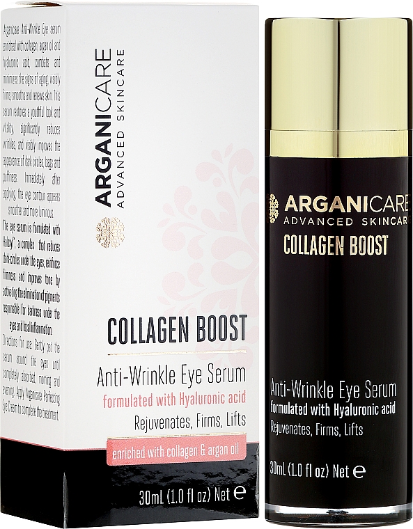 Przeciwzmarszczkowe serum pod oczy - Arganicare Collagen Boost Anti Wrinkle Eye Serum — Zdjęcie N1