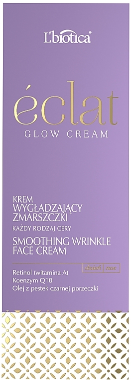 Krem do twarzy wygładzający zmarszczki - L'biotica Eclat Glow Cream  — Zdjęcie N4