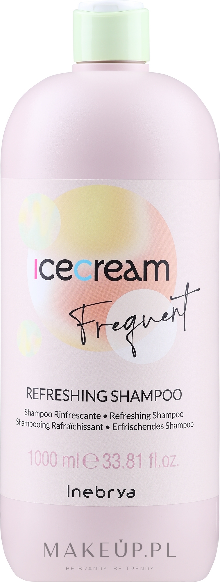 Odświeżający szampon z miętą - Inebrya Frequent Ice Cream Refreshing Shampoo — Zdjęcie 1000 ml
