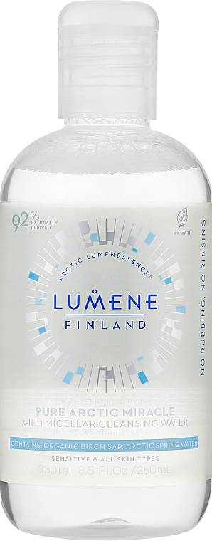 Płyn micelarny 3 w 1 - Lumene Lahde [Source] Pure Arctic Miracle 3 In 1 Micellar Cleansing Water — Zdjęcie N3