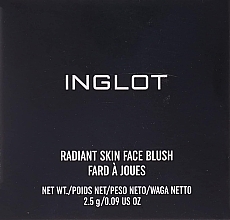 Róż do policzków - Inglot Radiant Skin Face Blush — Zdjęcie N6