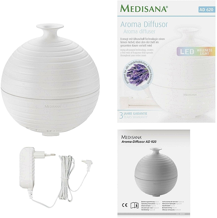 Ultradźwiękowy dyfuzor zapachowy AD 620 - Medisana — Zdjęcie N2