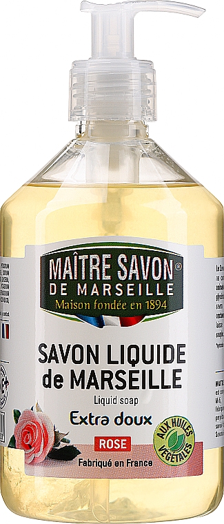 Mydło marsylskie w płynie Róża - Maitre Savon De Marseille Savon Liquide De Marseille Rose Liquid Soap — Zdjęcie N1