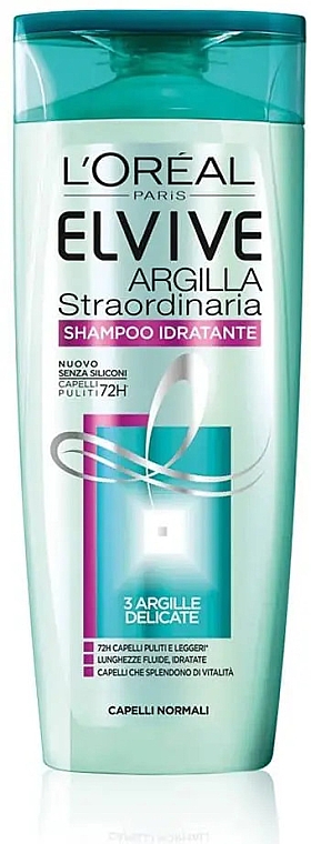 Nawilżający szampon do włosów normalnych - L'Oreal Paris Elvive Extraordinary Clay — Zdjęcie N1