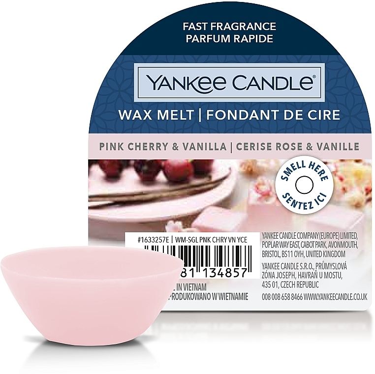 Wosk aromatyczny - Yankee Candle Wax Melt Pink Cherry & Vanilla — Zdjęcie N1
