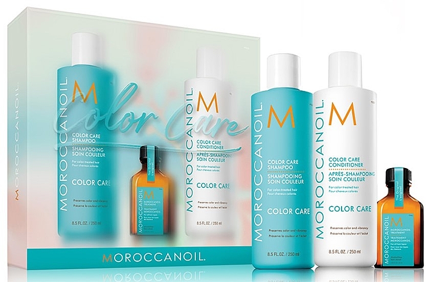 Zestaw - MoroccanOil Color Care Spring Kit (h/shm/250ml + h/cond/250ml + treatment/25ml + b/lot/10ml) — Zdjęcie N1