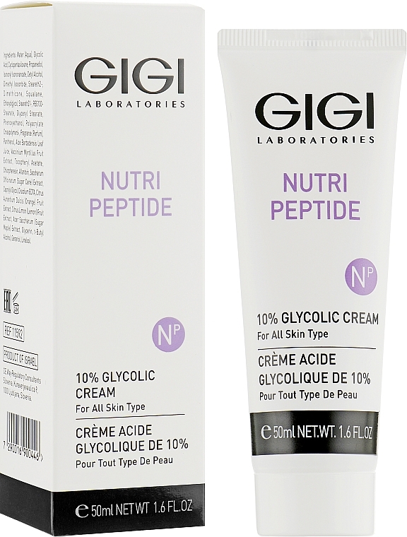 Krem peptydowy z 10% kwasem glikolowym - Gigi Nutri-Peptide 10% Glycolic Cream — Zdjęcie N2