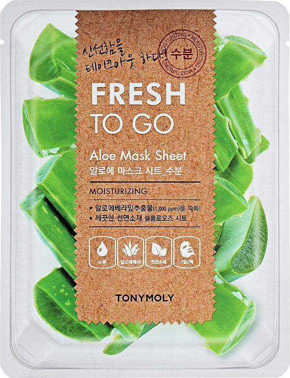 Odświeżająca maska do twarzy w płachcie Aloes - Tony Moly Fresh To Go Mask Sheet Aloe