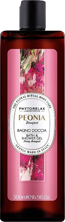 Żel pod prysznic i do kąpieli Peony Bouquet - Phytorelax Laboratories Floral Ritual Bath & Shower Gel