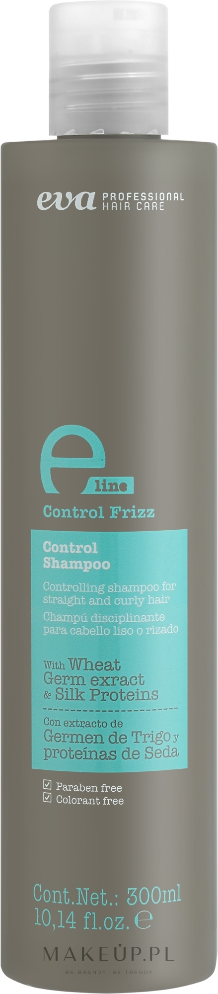 Szampon do włosów kręconych z awokado i elastyną - Eva Professional E-line Control Shampoo — Zdjęcie 300 ml