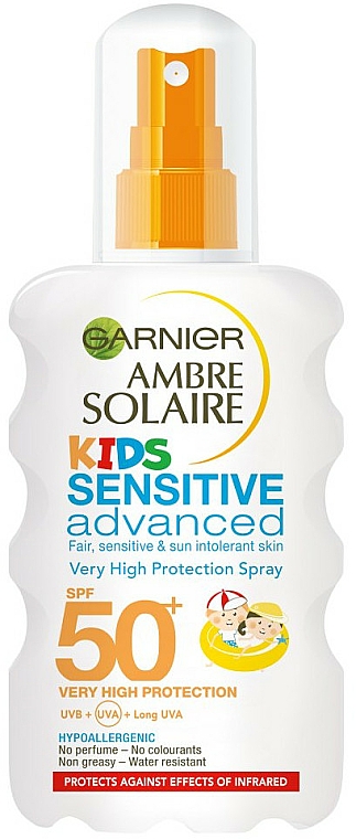 Przeciwsłoneczny spray do ciała dla dzieci SPF 50 - Garnier Ambre Solaire Kids Sensitive Advanced Protection Spray — Zdjęcie N1