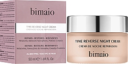 Rewitalizujący krem do twarzy na noc - Bimaio Time Reverse Night Cream — Zdjęcie N2