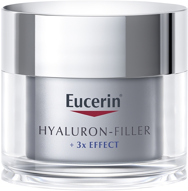 Naturalny krem ujędrniający do twarzy na noc 50+ - Eucerin Hyaluron-Filler 3x Effect Night Care — Zdjęcie N1