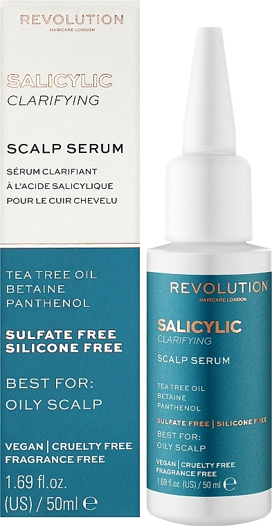 Aktywne serum z kwasem salicylowym do tłustej skóry głowy - Makeup Revolution Salicylic Acid Clarifying Scalp Serum — Zdjęcie N2