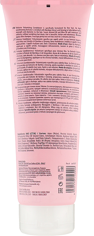 Krem-odżywka do cienkich włosów z olejem z rzeżuchy łąkowej - Kaaral Purify Volume Conditioner — Zdjęcie N4