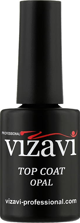 Top coat bez lepkiej warstwy z połyskiem - Vizavi Professional Top Coat Opal — Zdjęcie N1