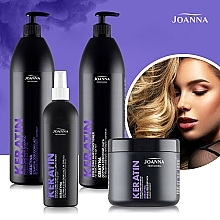Odbudowujący szampon do włosów osłabionych, łamliwych i szorstkich Keratyna - Joanna Professional — Zdjęcie N7