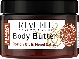 Kup Masło do ciała Olej bawełniany i ekstrakt z monoi - Revuele Vegan & Balance Body Butter Cotton Oil & Monoi Extract