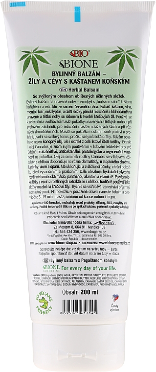 Ziołowy balsam do stóp z kasztanowca - Bione Cosmetics — Zdjęcie N2