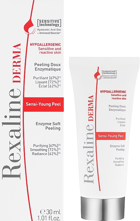 PRZECENA! Delikatny peeling do wrażliwej cery twarzy - Rexaline Derma Peeling * — Zdjęcie N2