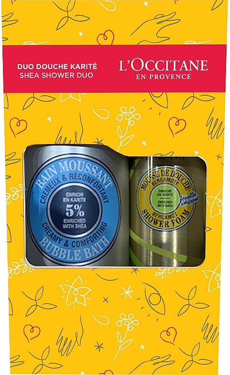 PRZECENA! Zestaw - L'Occitane Shea Shower Duo (sh/foam 200 ml + bath/foam 500 ml) * — Zdjęcie N1